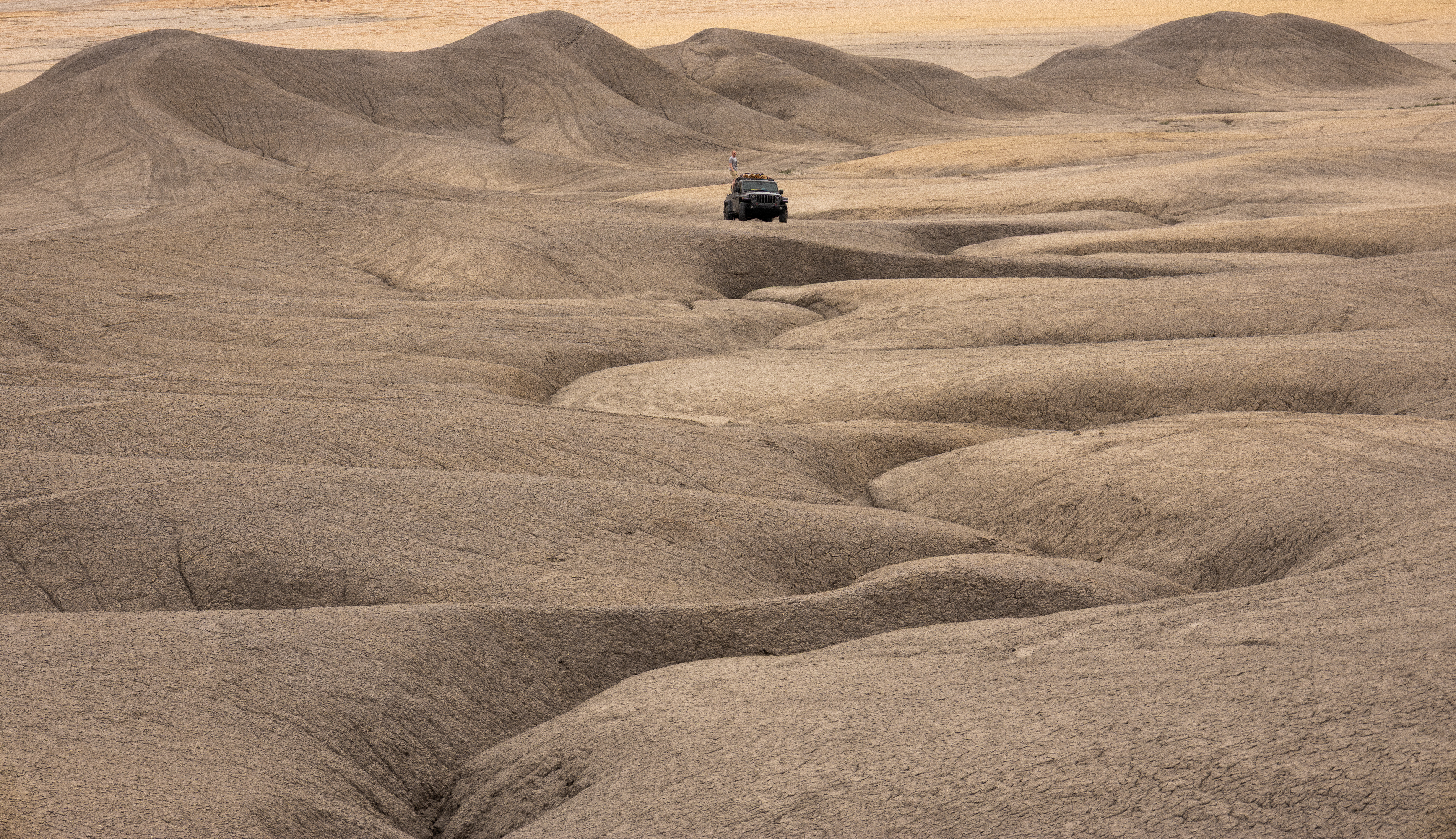 An overland rig fording a river crossing